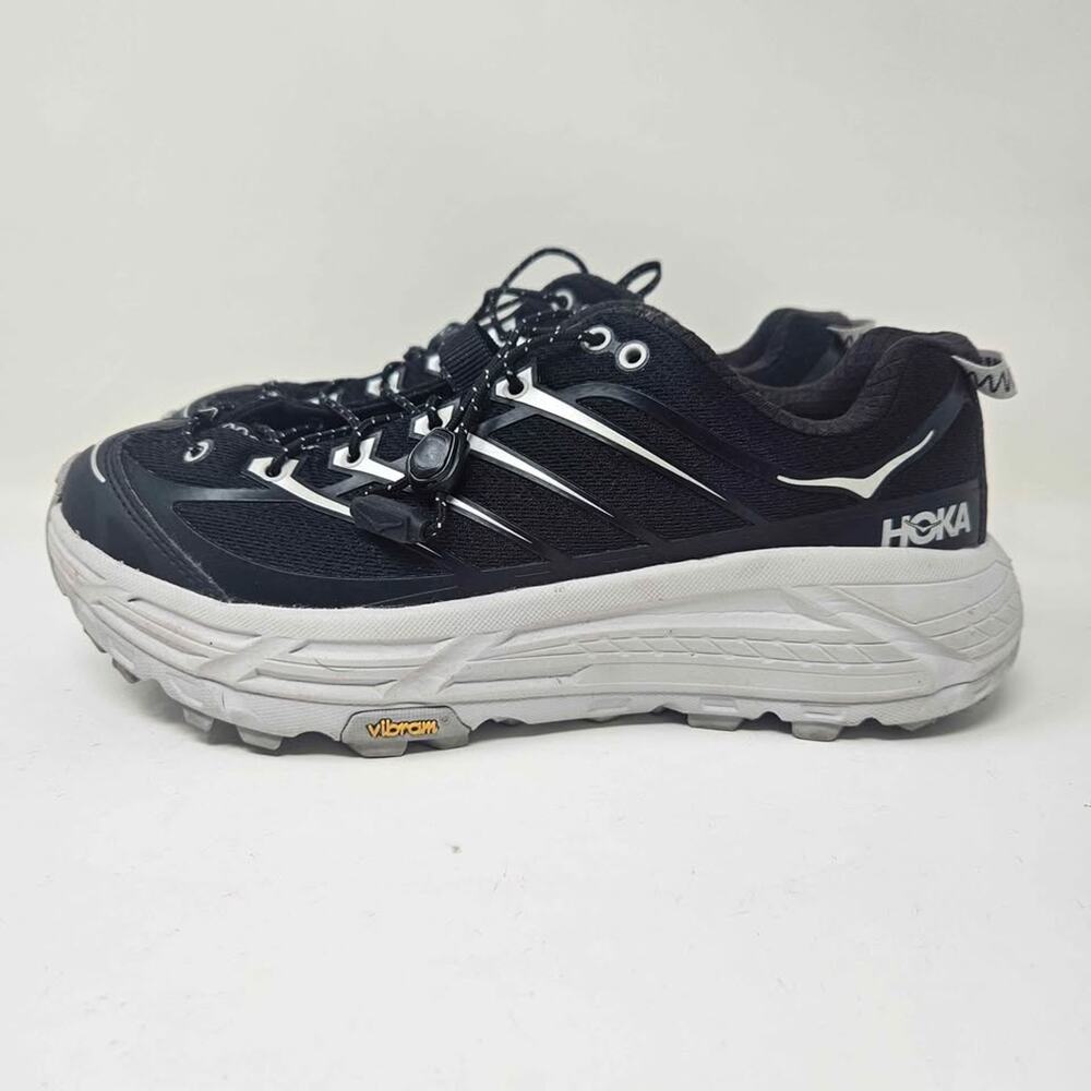 Hoka Mafate Three2 womens 8 mens 7 Black Cosmic Grey
